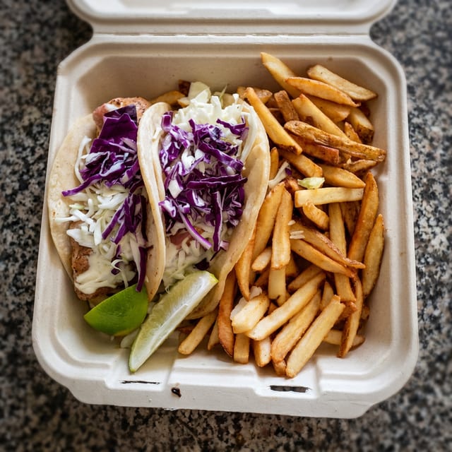 ORIG FISH (2) TACO PLATE.